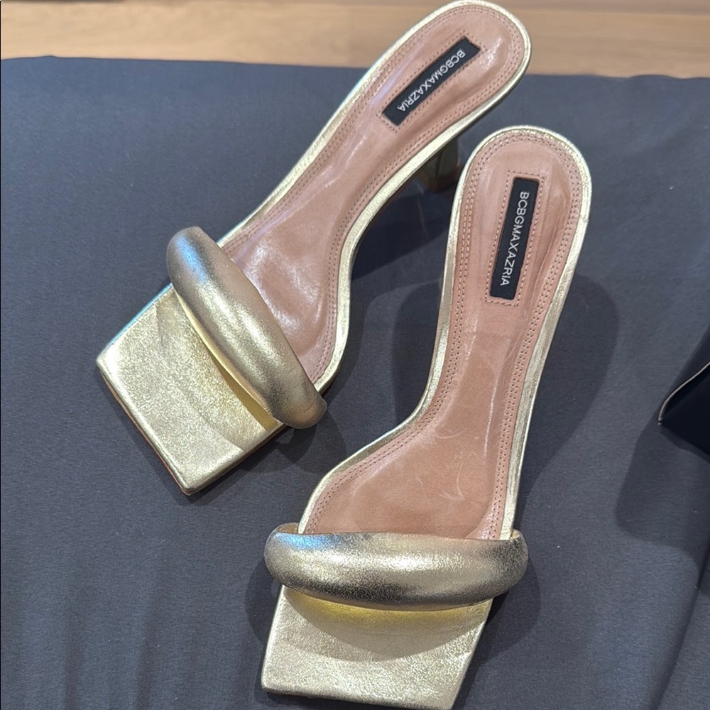 BCBGMaxAzria Gold Heels